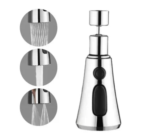Kitchen Faucet Extender 720° Rotating Three Spray Modes With Integrated Filter