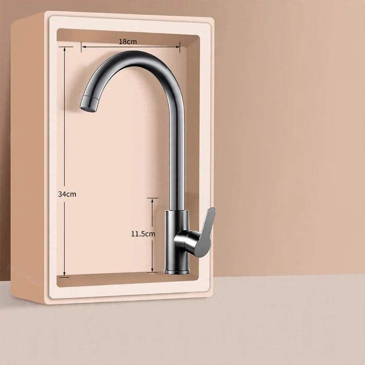 Kitchen Faucet Pull-Down Sprayer Stainless Steel Ceramic Valve