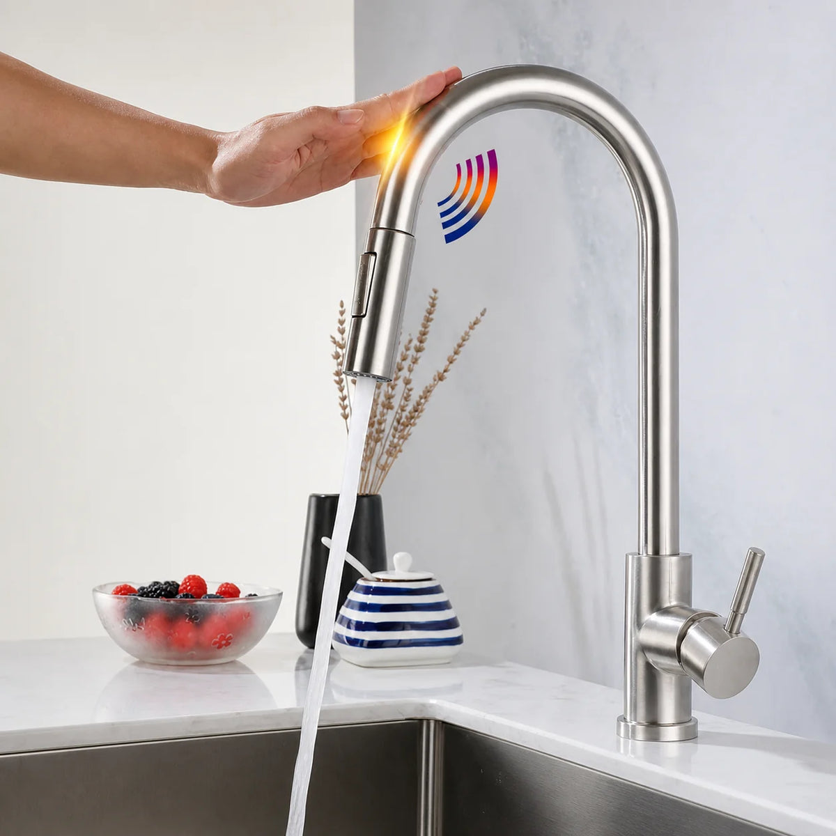Kitchen Faucet Single-Handle Pull-Out Spray Head