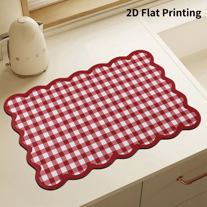 Kitchen Mat Cushioned Anti-Fatigue Checkered