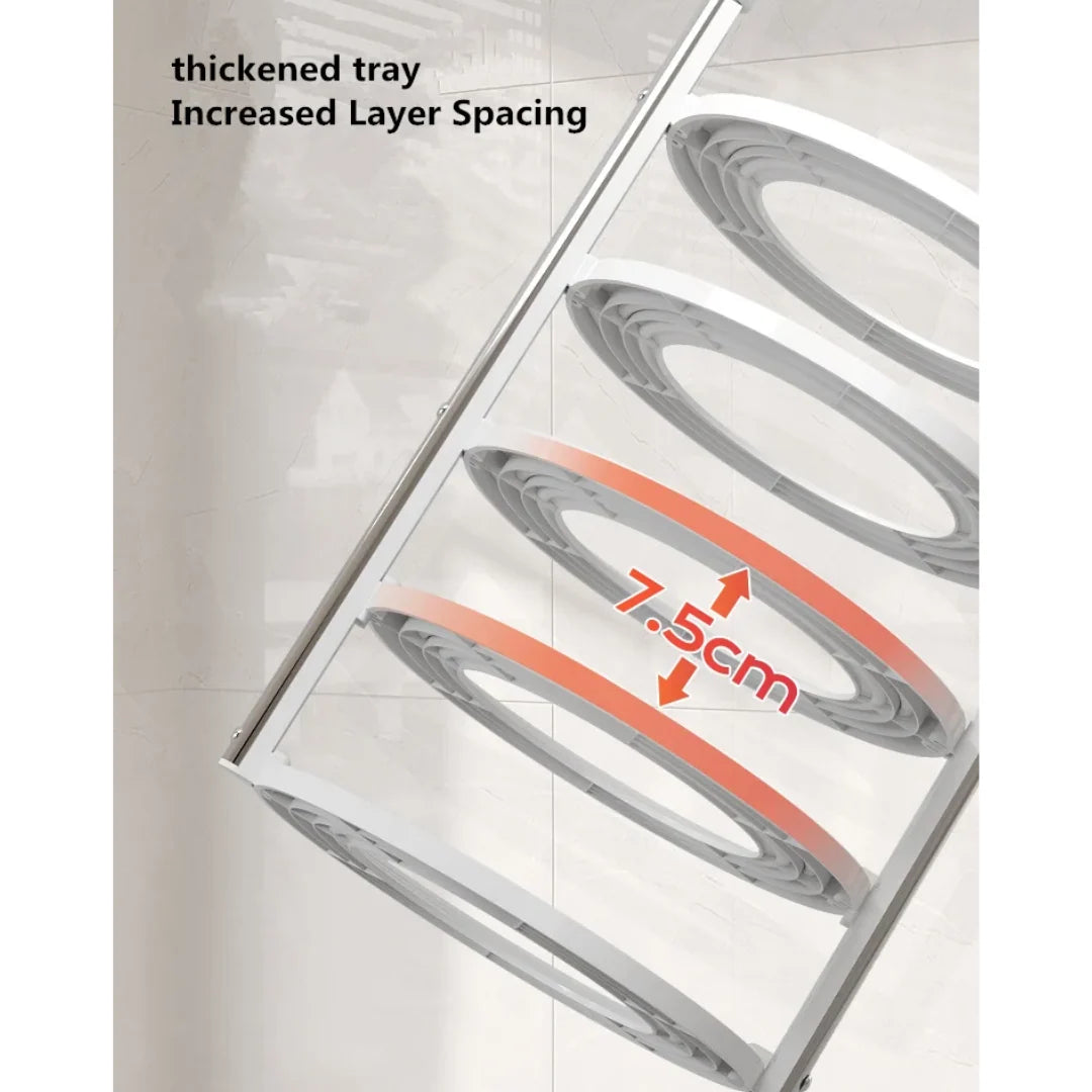 Kitchen Organizer Rack Tiered Space-Saving Foldable