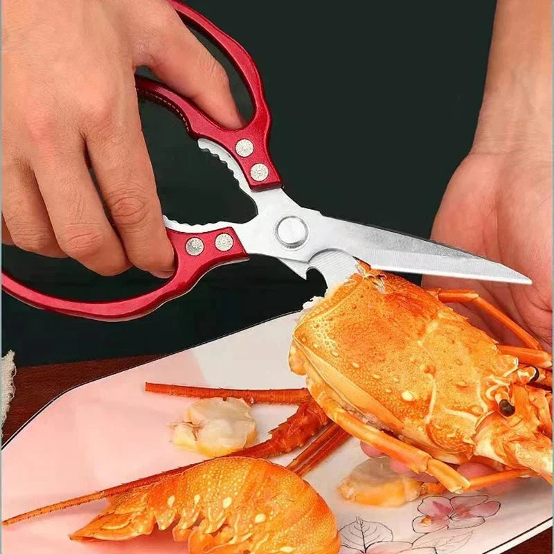 Kitchen Scissors Stainless Steel Blades Ergonomic Aluminum Handle