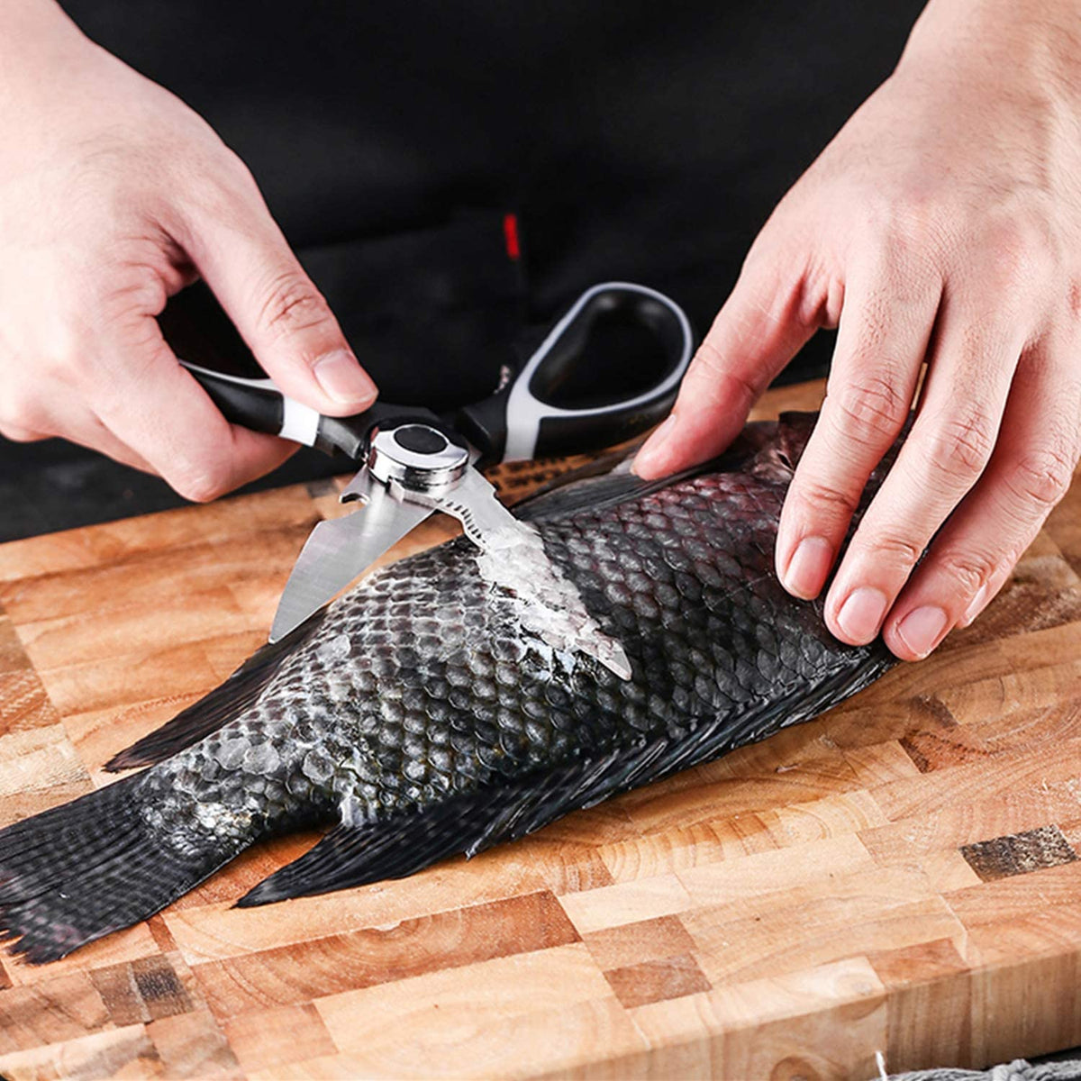 Kitchen Shears Stainless Steel Built-In Bottle & Jar Openers