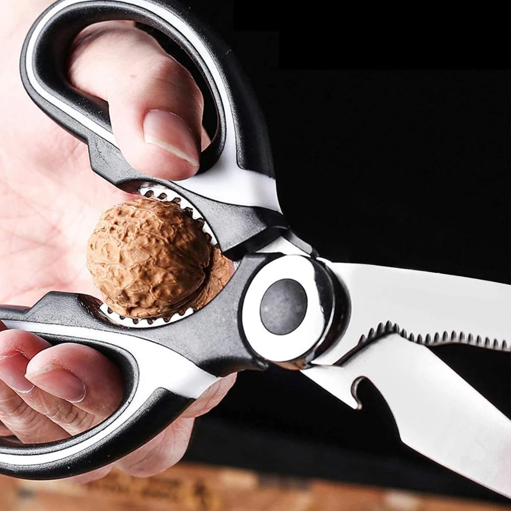 Kitchen Shears Stainless Steel Built-In Bottle & Jar Openers