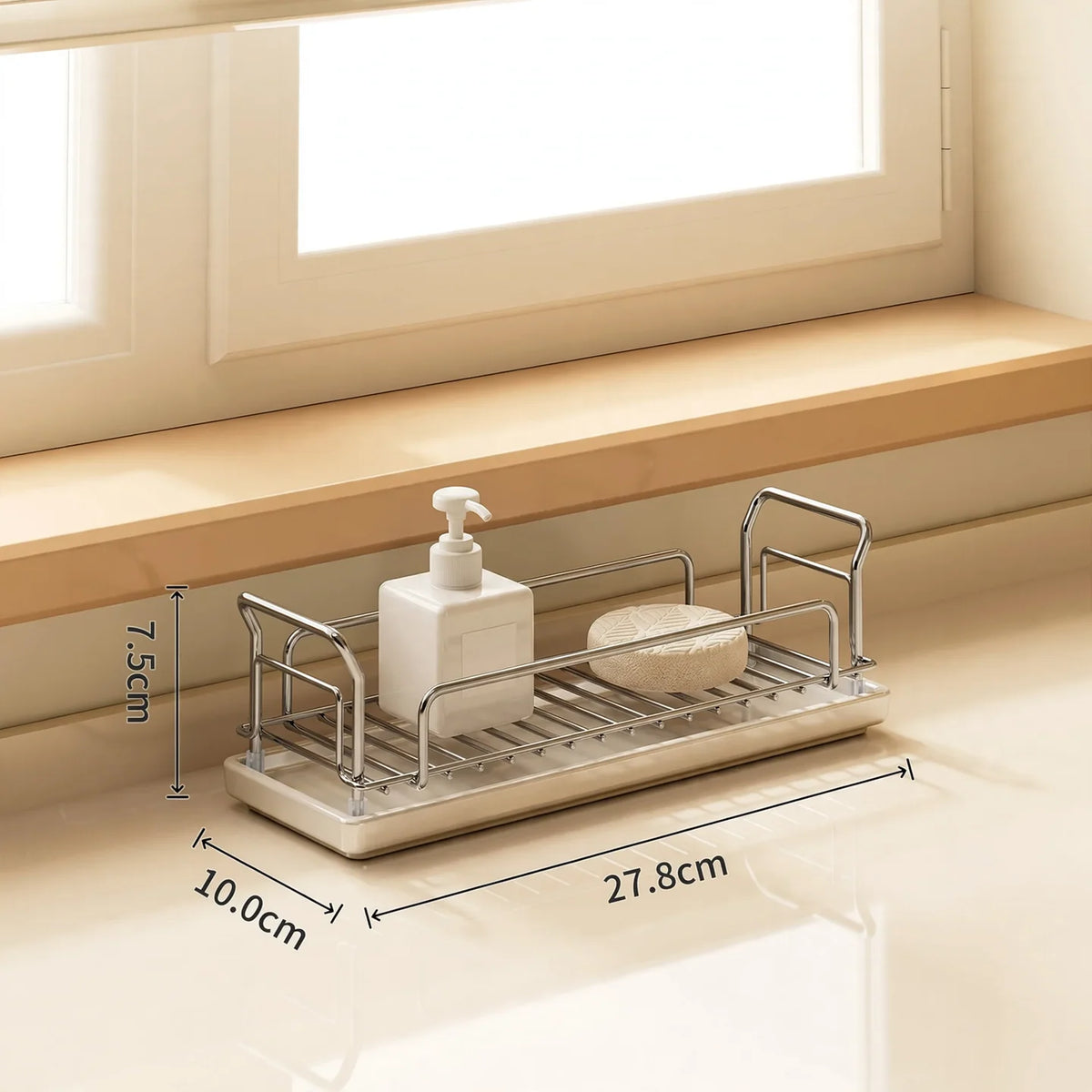 Kitchen Towel Drying Rack 304 Stainless Steel Countertop Sponge Storage