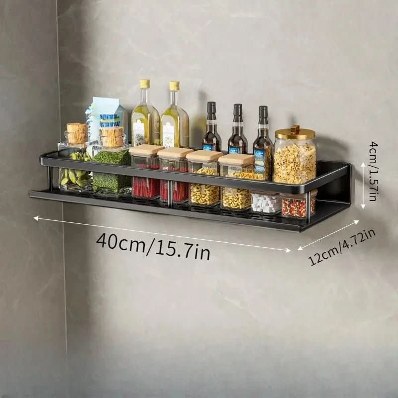 Kitchen Wall Shelf Powder-Coated Steel Space-Saving