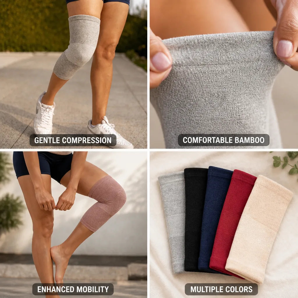 Knee Brace Bamboo Fabric Gentle Compression