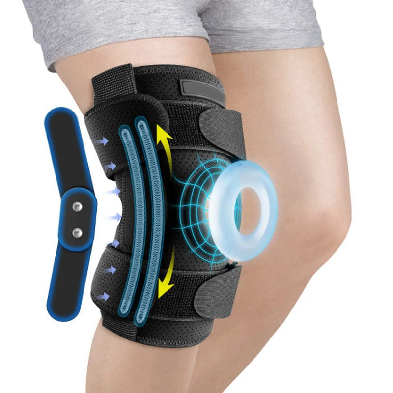 Knee Brace Hinged Gel Patella Pad & Removable Hinges