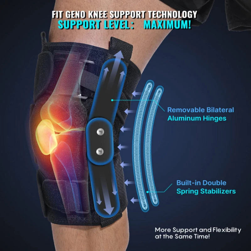 Knee Brace Hinged Gel Patella Pad & Removable Hinges