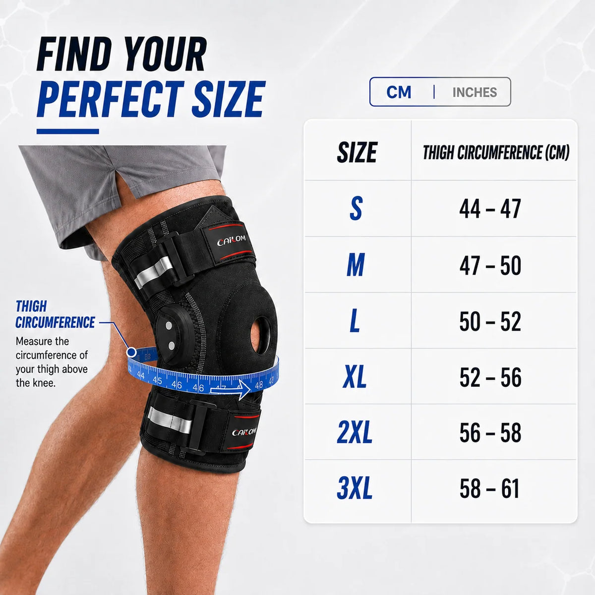 Knee Brace Hinged Side Stabilizers Open Patella Adjustable Straps