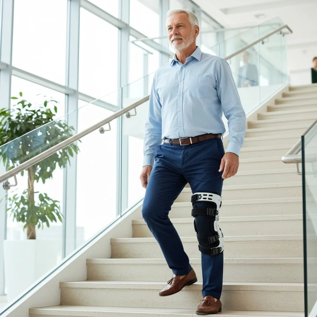 Knee Brace Lightweight Low-Profile Adjustable Support