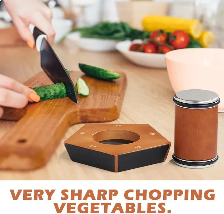 Knife Sharpener Diamond-Coated Wheel & Angle Guide