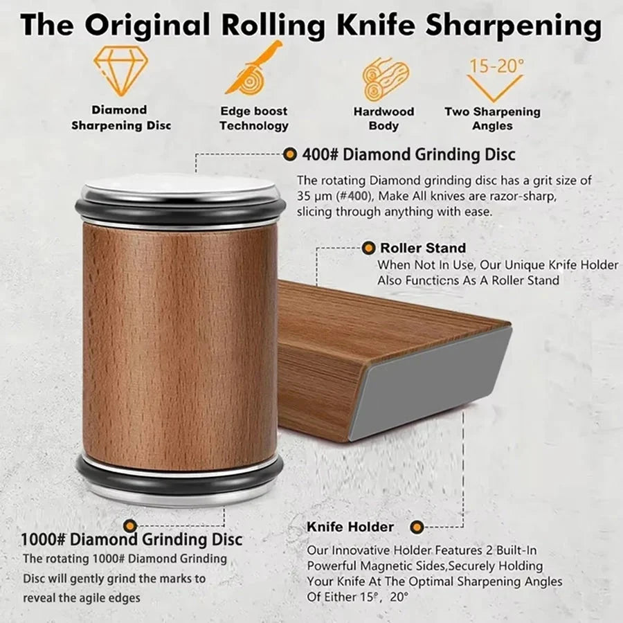 Knife Sharpener Magnetic Angle Guide Diamond Disc