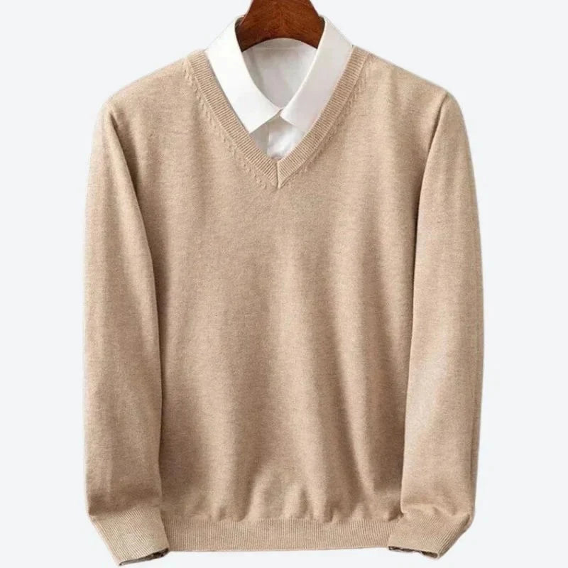 Knit Sweater Classic Round Neck Soft Warmth
