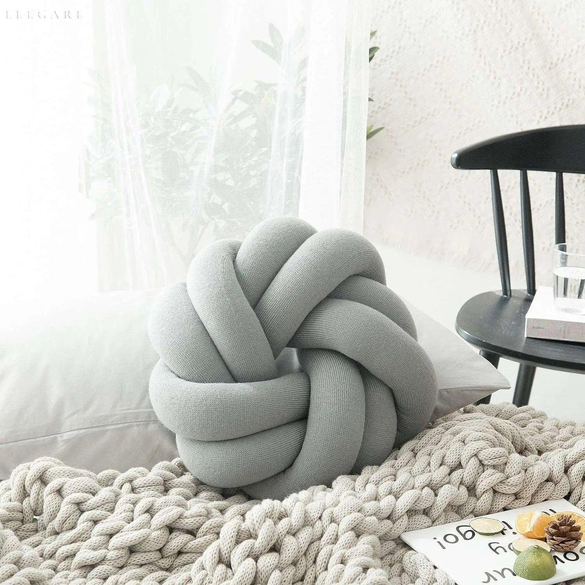 Knot Cushion Hand-Knotted Adjustable Lumbar Support