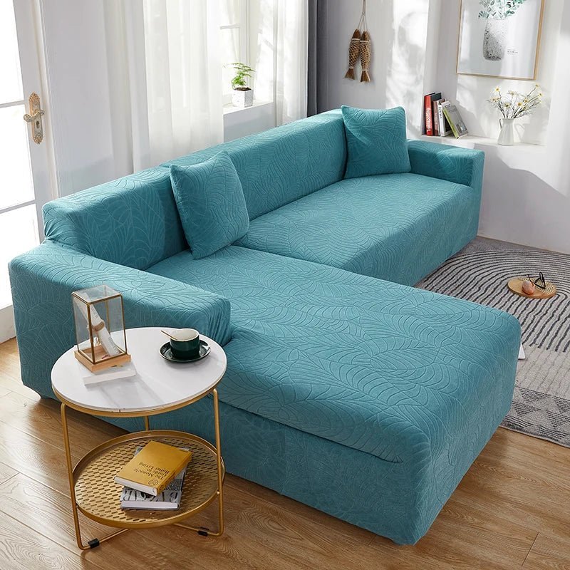 L-Shaped Sofa Cover Polyester Machine Washable Upholstery Protection