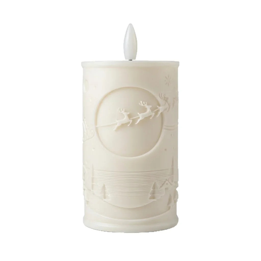 LED Candle Wax-Effect Flicker Battery-Operated Adjustable Timer