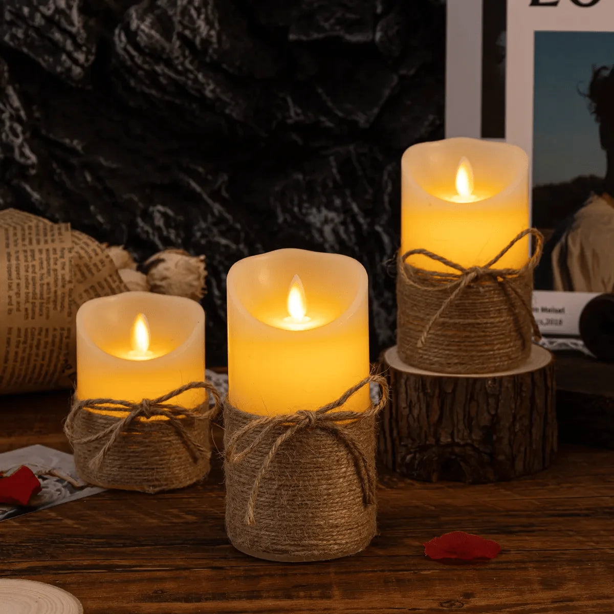 LED Candles Realistic Flickering Flame-Free Decor