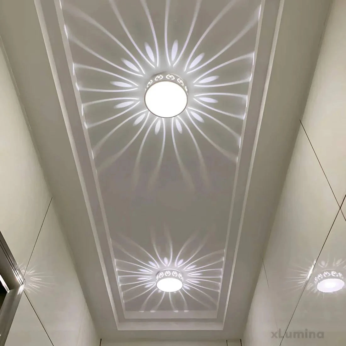LED Ceiling Light Crystal Acrylic Switchable Warm & Cool