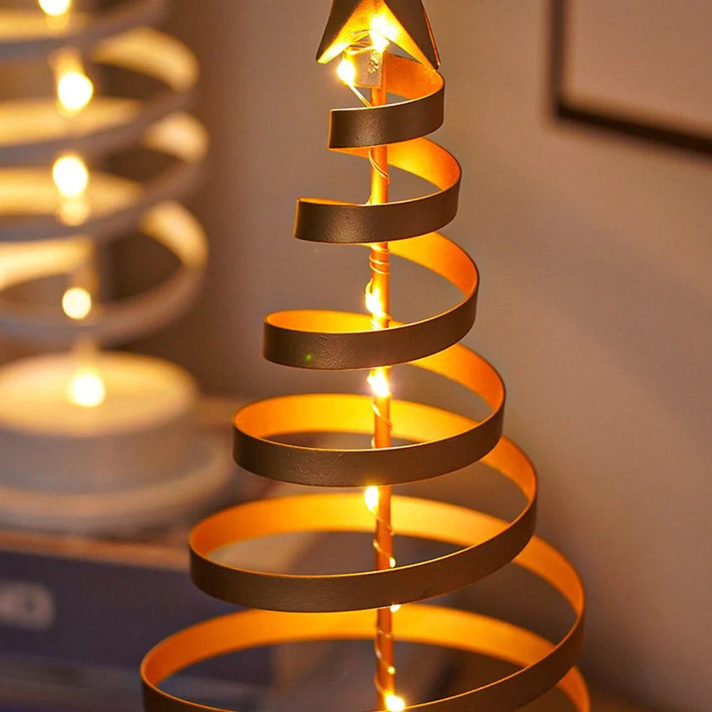 LED Christmas Tree Spiral Design Warm White LEDs 13 Inch