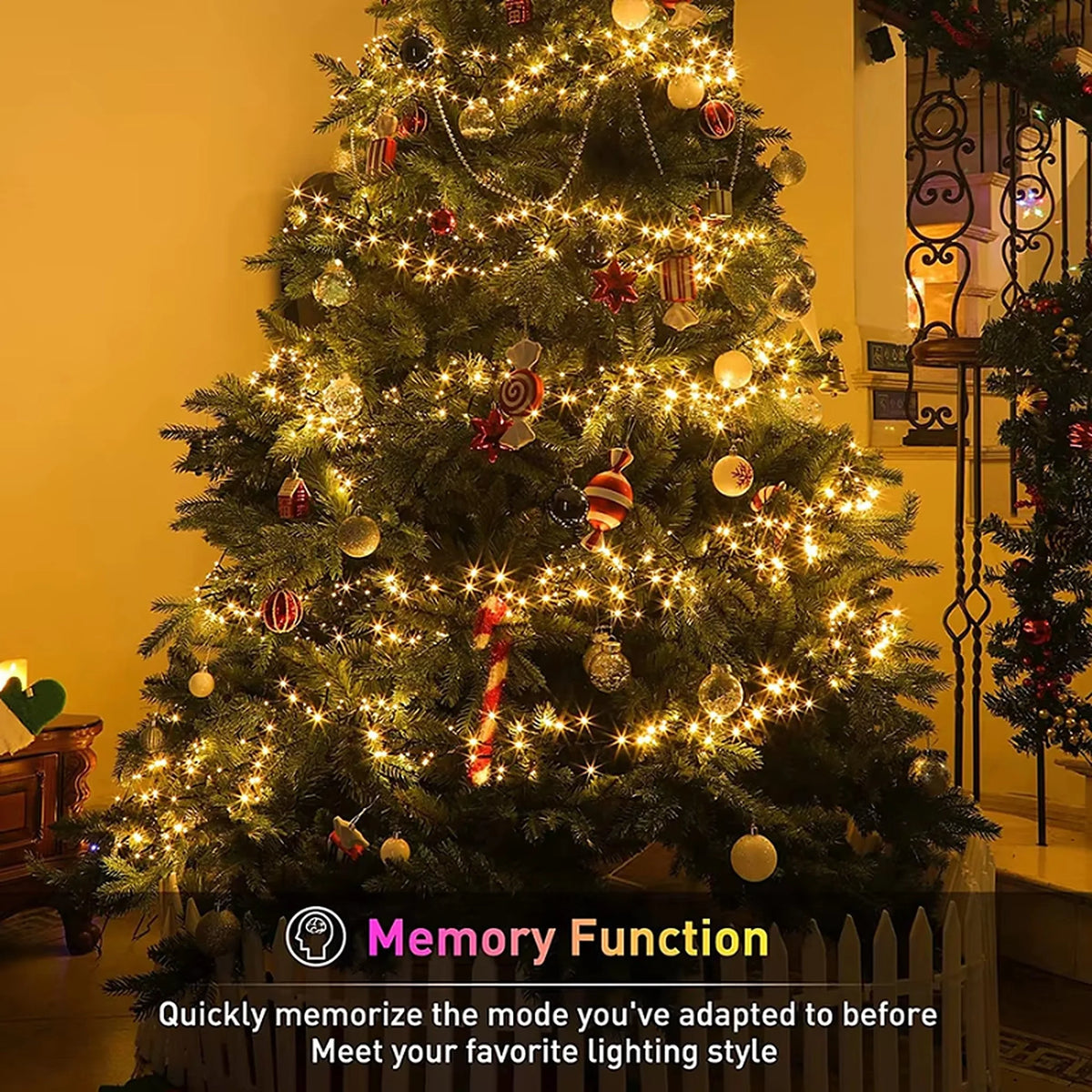 LED Cluster String Lights Dense, Dimmable & Remote Control