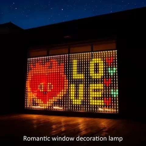 LED Curtain Lights RGB Color Changing App-Controlled Music Sync