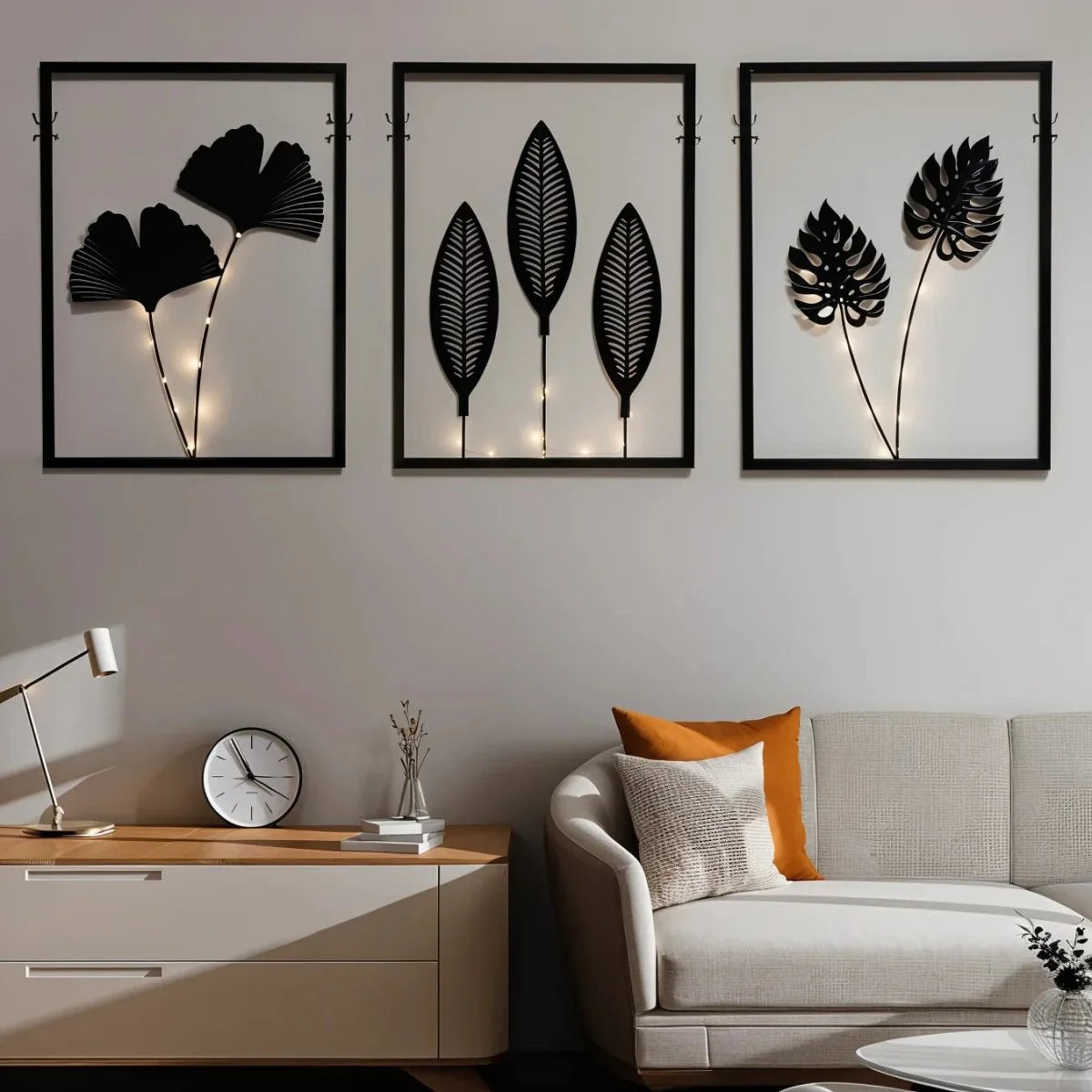 LED Frame Lamp Set Color-Changing Battery-Powered Set of 3