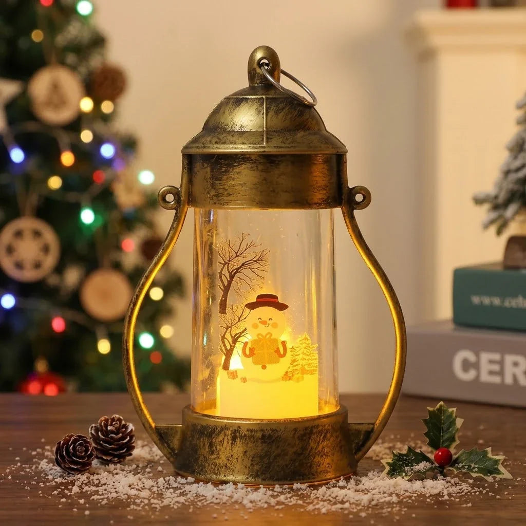 LED Lantern Battery-Powered Warm Glow Indoor & Outdoor
