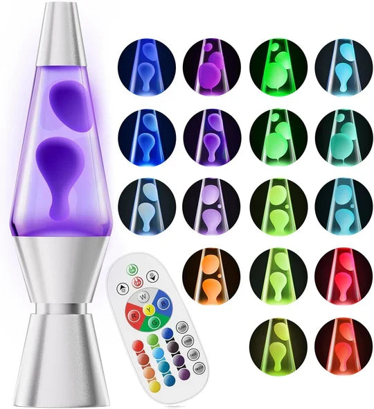 LED Lava Lamp 14.5 Inch 17-Color Remote-Controlled