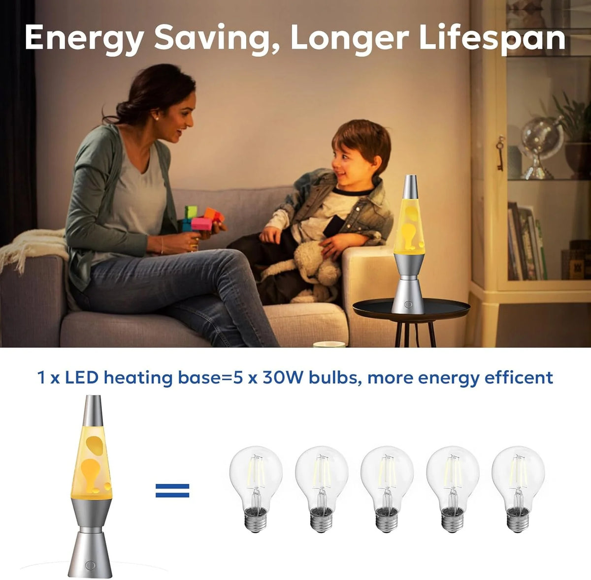 LED Lava Lamp 17-Color Wireless Remote