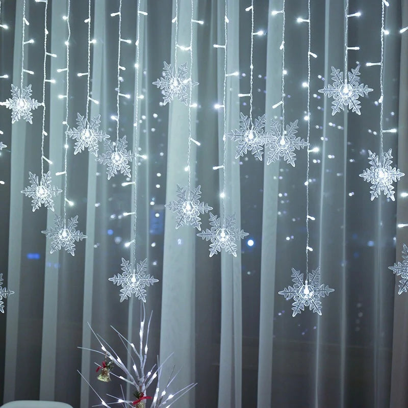 LED Light Curtain Remote Control Winter Designs