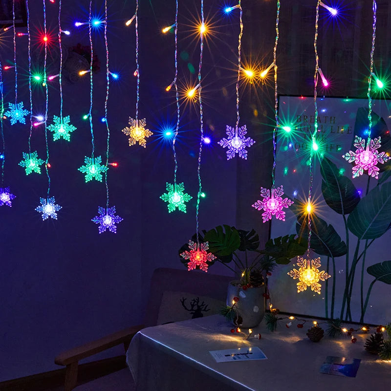 LED Light Curtain Remote Control Winter Designs