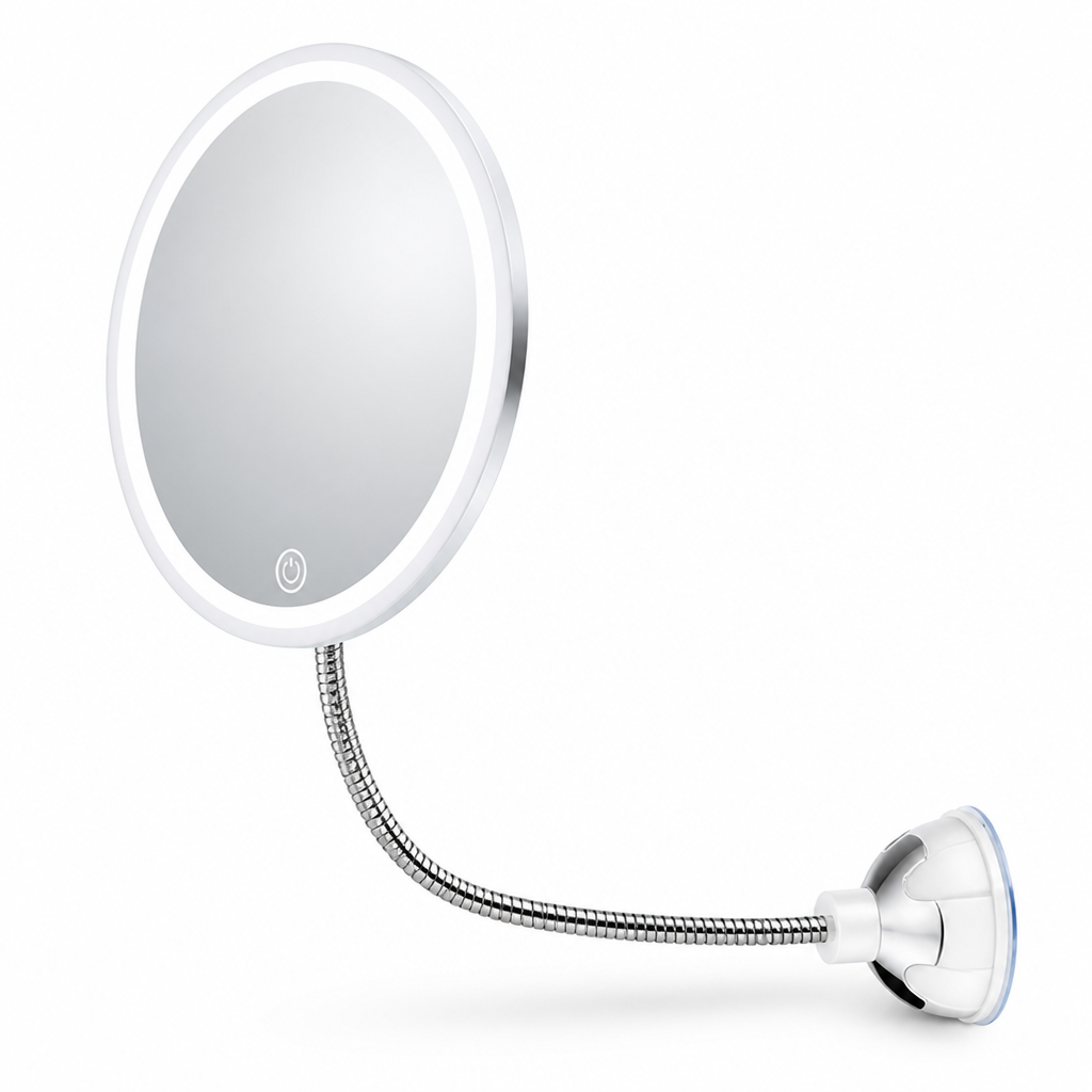 LED Magnifying Makeup Mirror (Flexible Arm & Suction Cup)