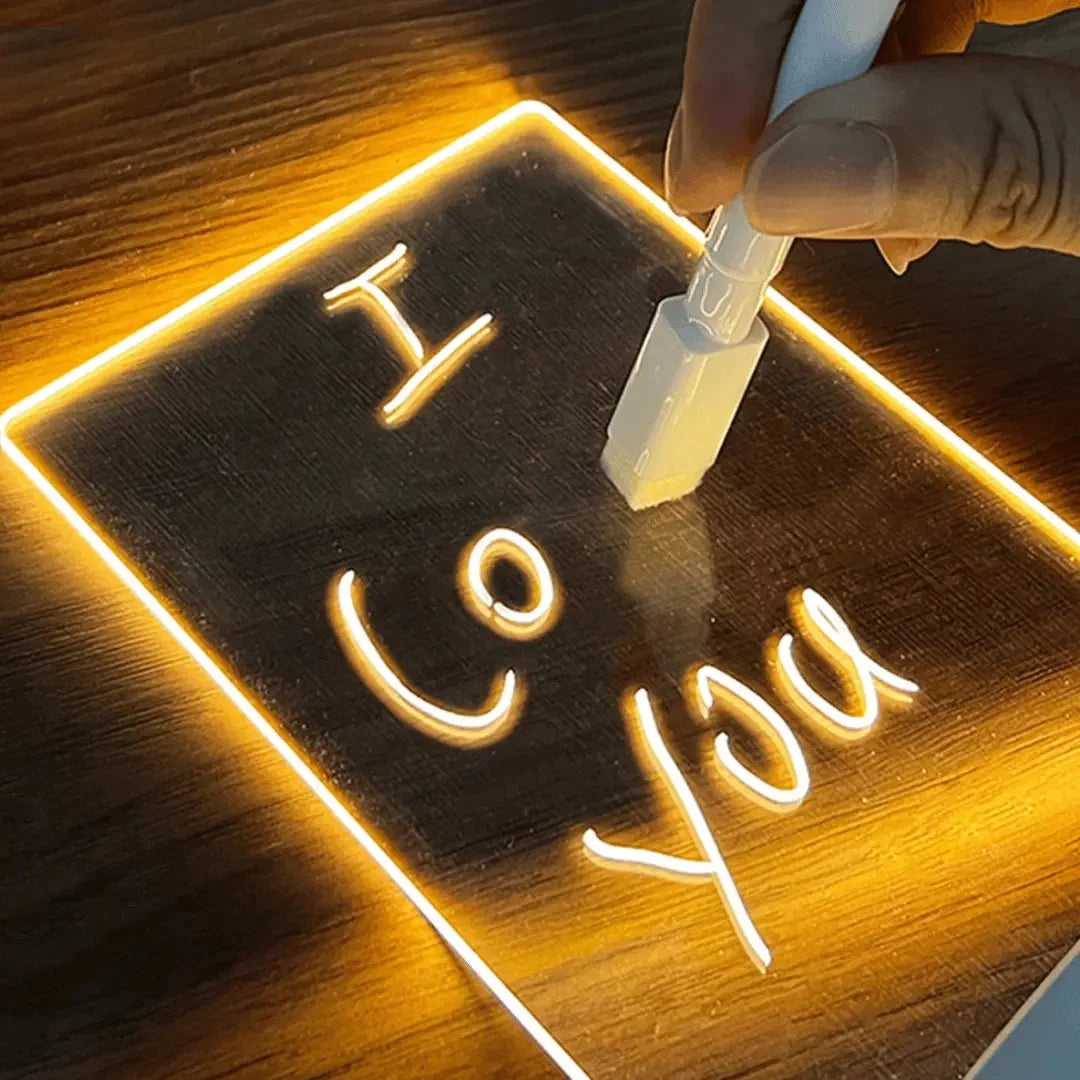 LED Message Lamp Rewritable Acrylic USB-Powered