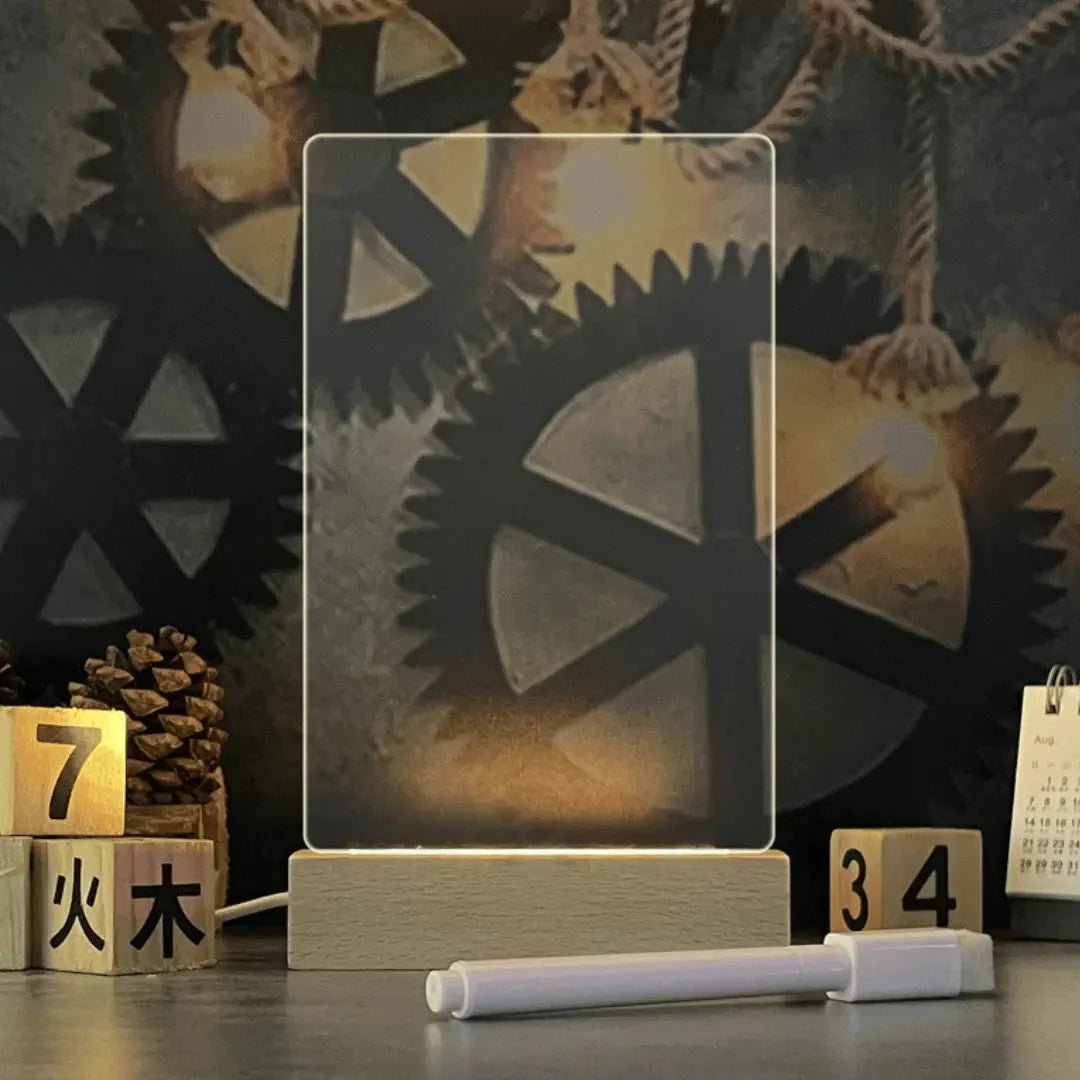 LED Message Lamp Rewritable Acrylic USB-Powered