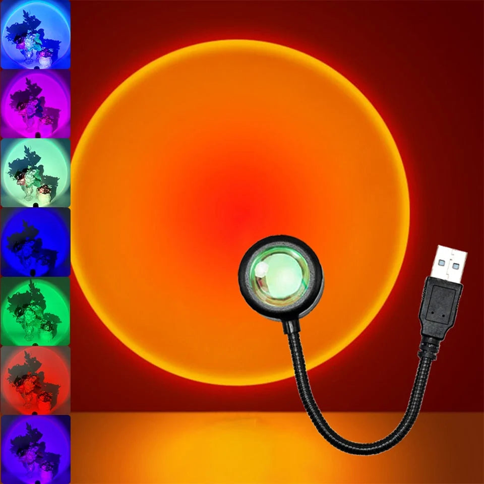 LED Night Light USB-Powered Multicolor Sunset Glow