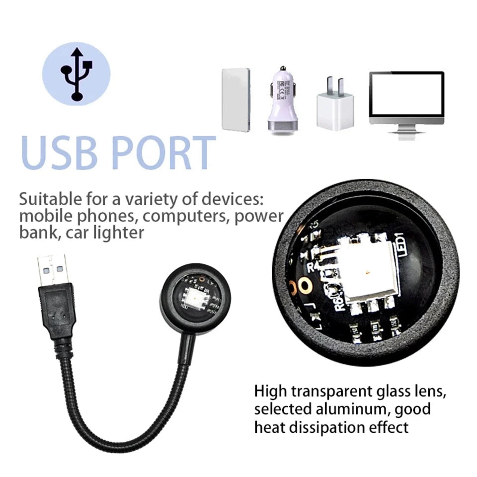 LED Night Light USB-Powered Multicolor Sunset Glow