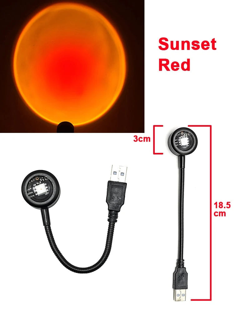 LED Night Light USB-Powered Multicolor Sunset Glow