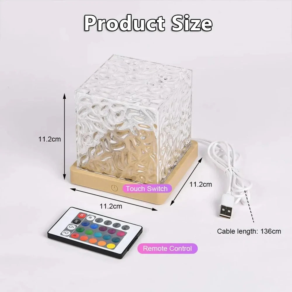 LED Projector Cube Adjustable Colors & Effects USB Powered