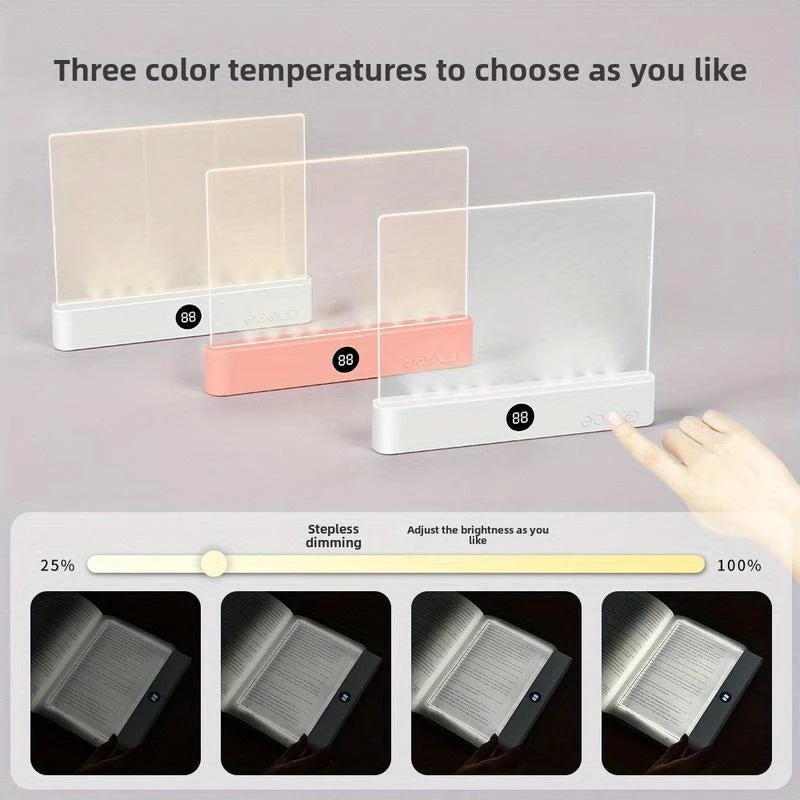 LED Reading Light Rechargeable Dimmable 3 Light Tones