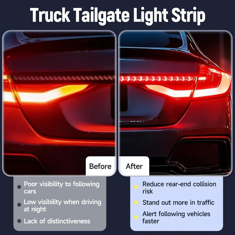 LED Tailgate Light Bar Sequential Turn Signals IP67 Waterproof