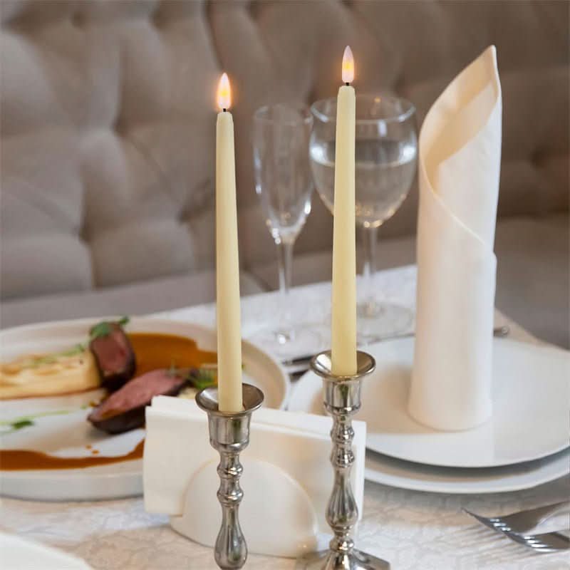 LED Taper Candles Flameless Remote Control Dimmable Timer