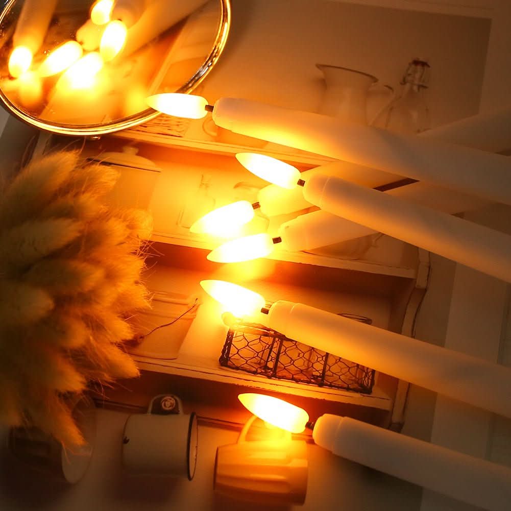 LED Taper Candles Flameless Remote Control Dimmable Timer