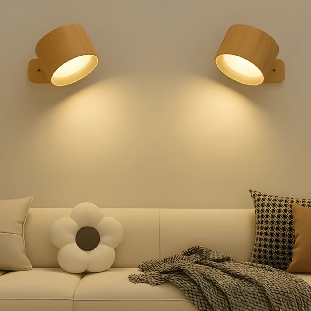 LED Wall Light Magnetic Mount USB Rechargeable & Touch Dimmer