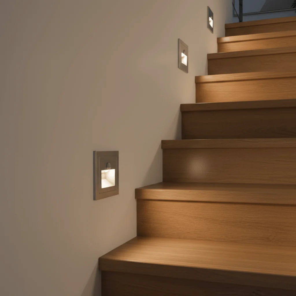 LED Wall Light Motion Sensor Warm White Aluminum
