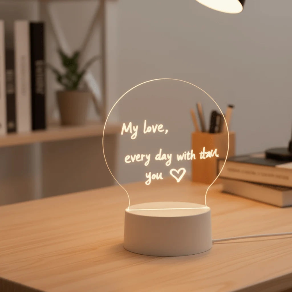 LED Writing Sign Acrylic Dry-Erase USB-Powered