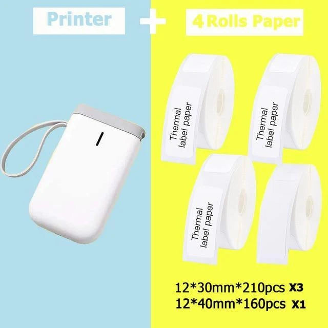 Label Printer Portable Wireless Bluetooth Inkless Thermal Printing