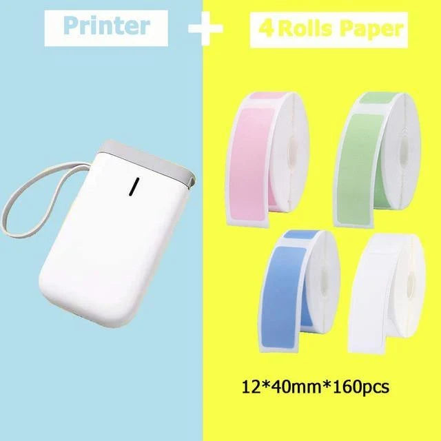 Label Printer Portable Wireless Bluetooth Inkless Thermal Printing