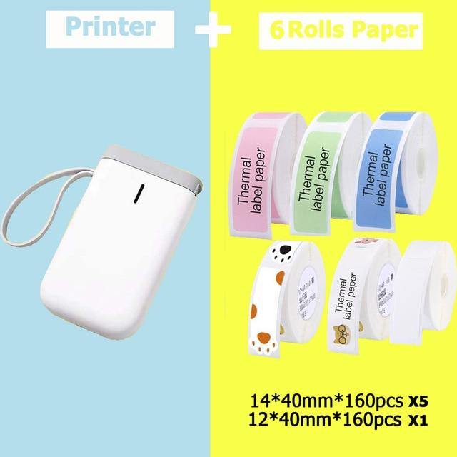 Label Printer Portable Wireless Bluetooth Inkless Thermal Printing