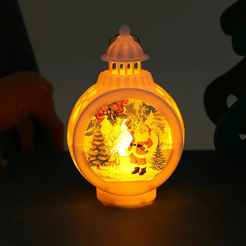 Lantern Christmas Scene Cutout Soft Warm Light